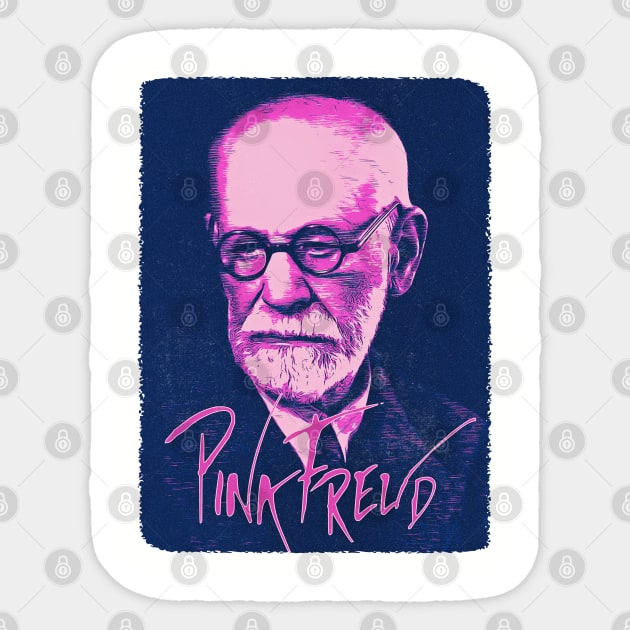 Pink Freud Sticker by creativespero